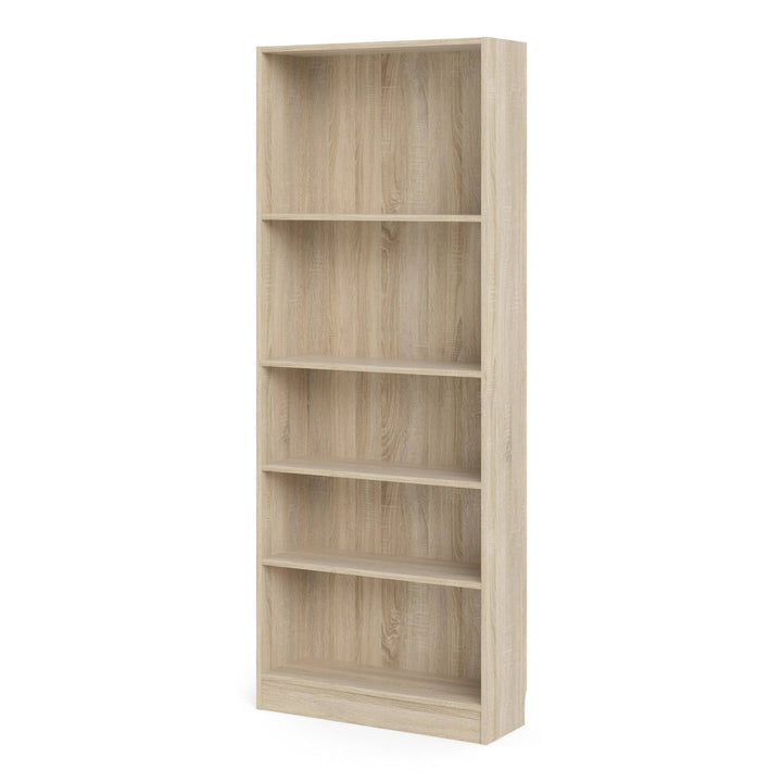 Basic Tall Wide Bookcase (4 Shelves) in Oak - TidySpaces