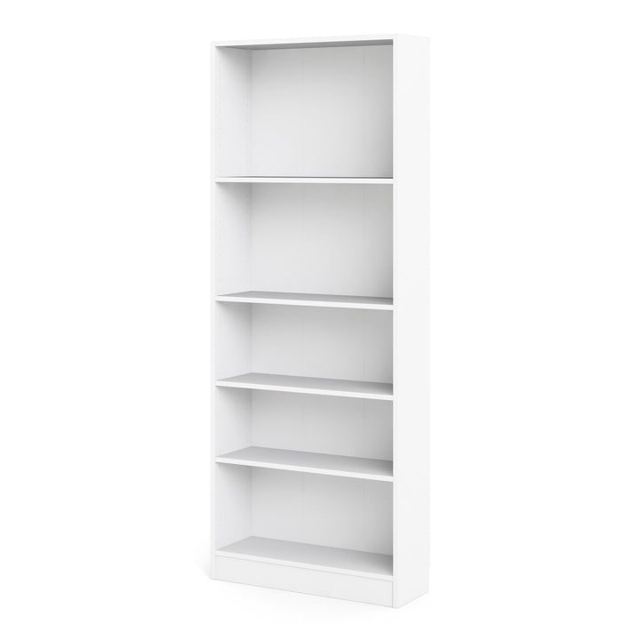 Basic Tall Wide Bookcase (4 Shelves) in White - TidySpaces