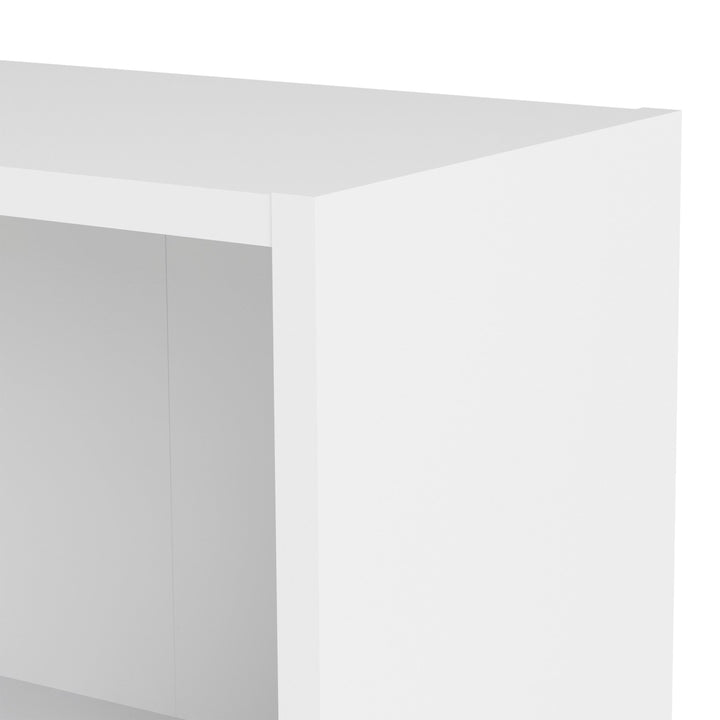 Basic Tall Wide Bookcase (4 Shelves) in White - TidySpaces