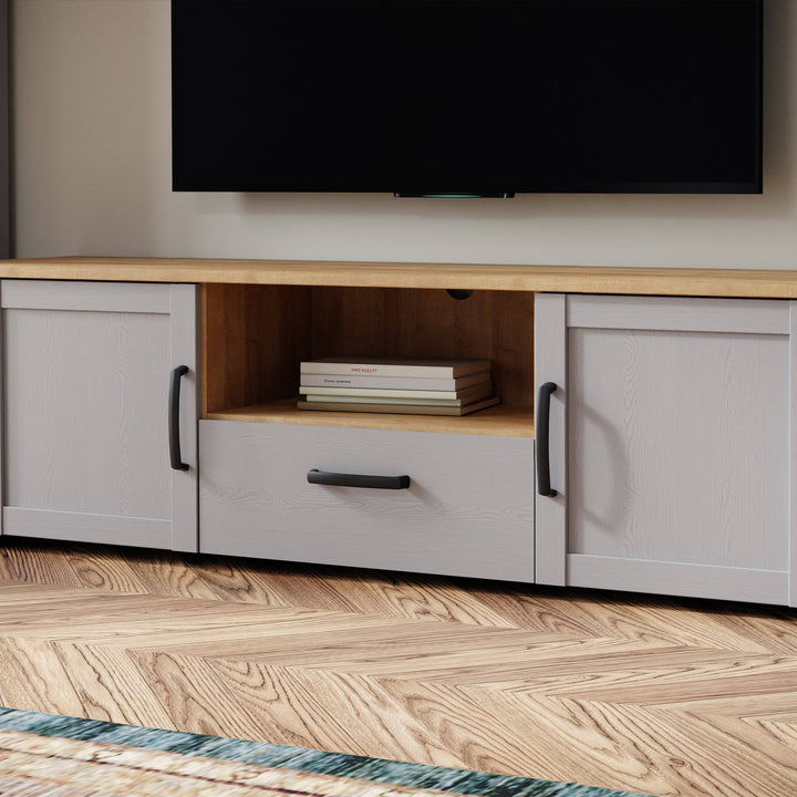 Bohol TV Unit in Riviera Oak/Grey Oak - TidySpaces