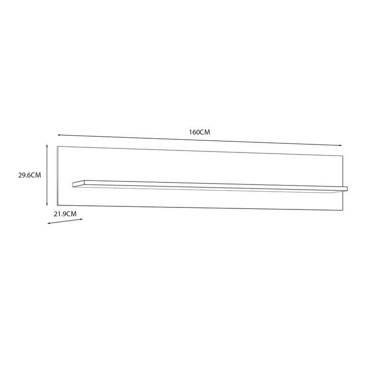 Bohol Wall Shelf in Riviera Oak/White - TidySpaces