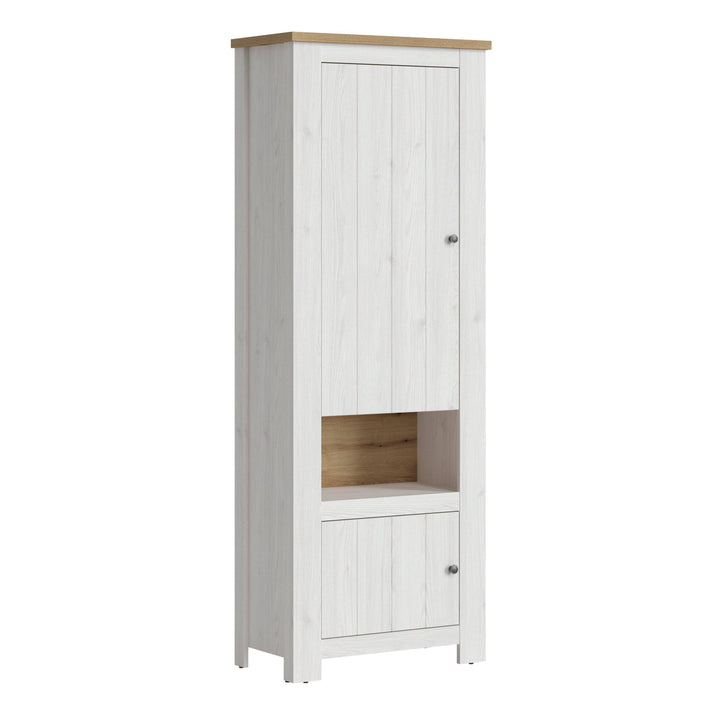 Celesto 2 Door Cabinet in White and Oak - TidySpaces