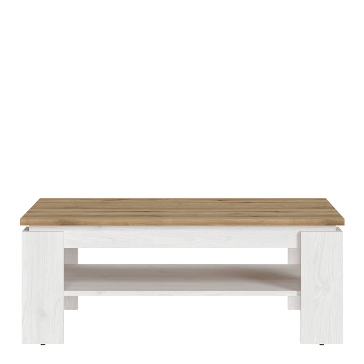 Celesto Coffee Table in White and Oak - TidySpaces