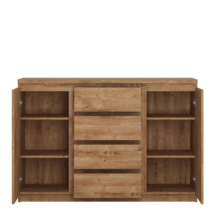 Fribo 2 door 4 drawer sideboard in Oak - TidySpaces