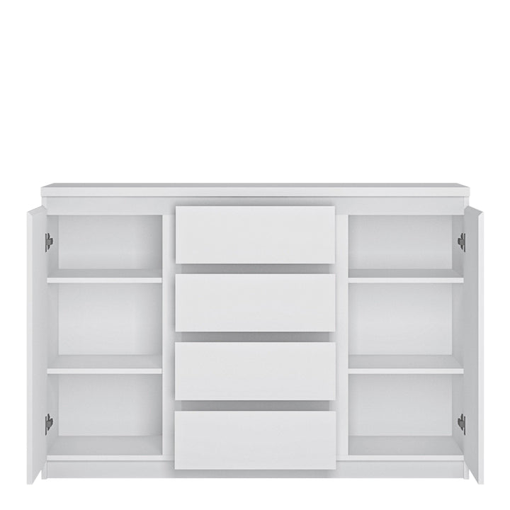 Fribo 2 door 4 drawer sideboard in White - TidySpaces