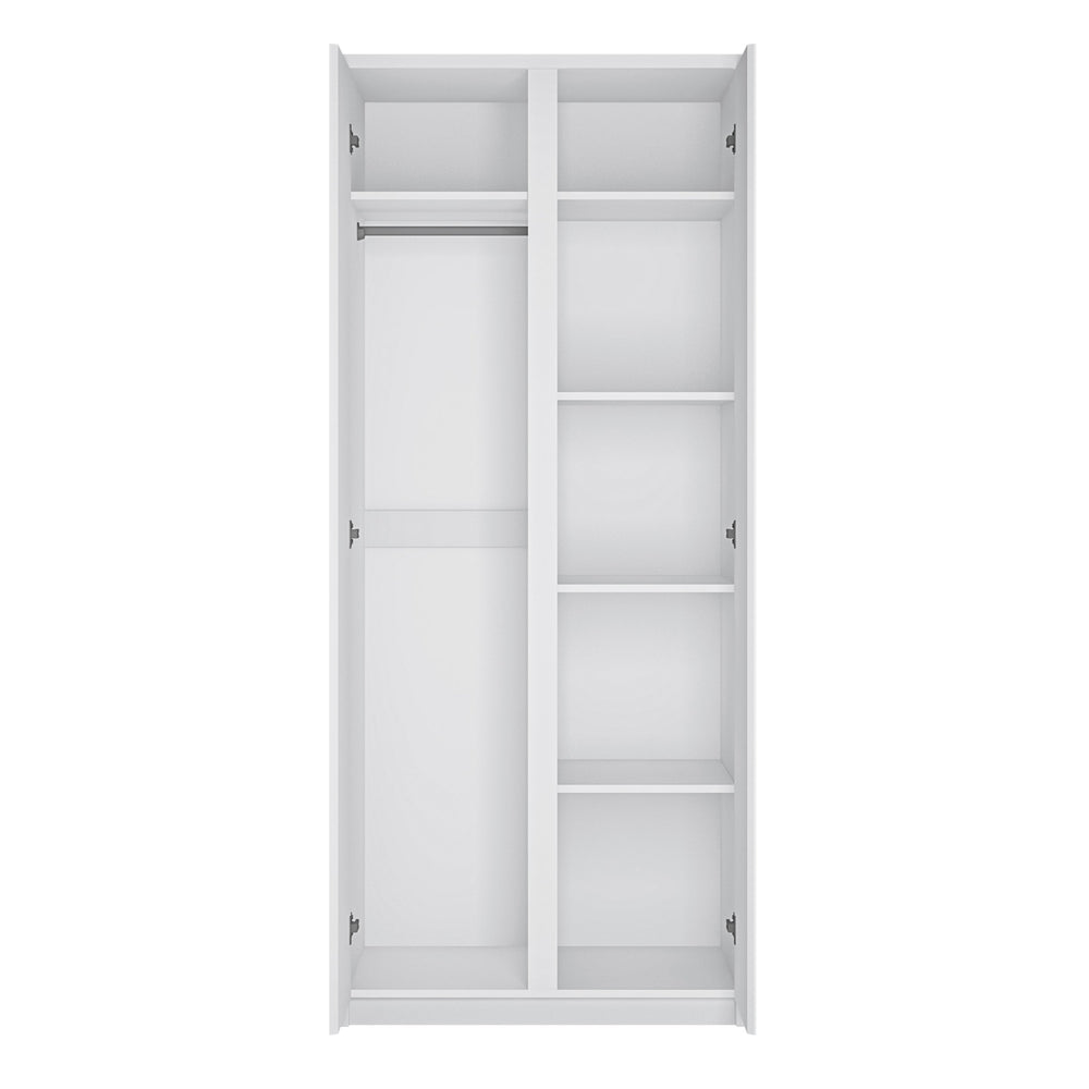 Fribo 2 door wardrobe in White - TidySpaces