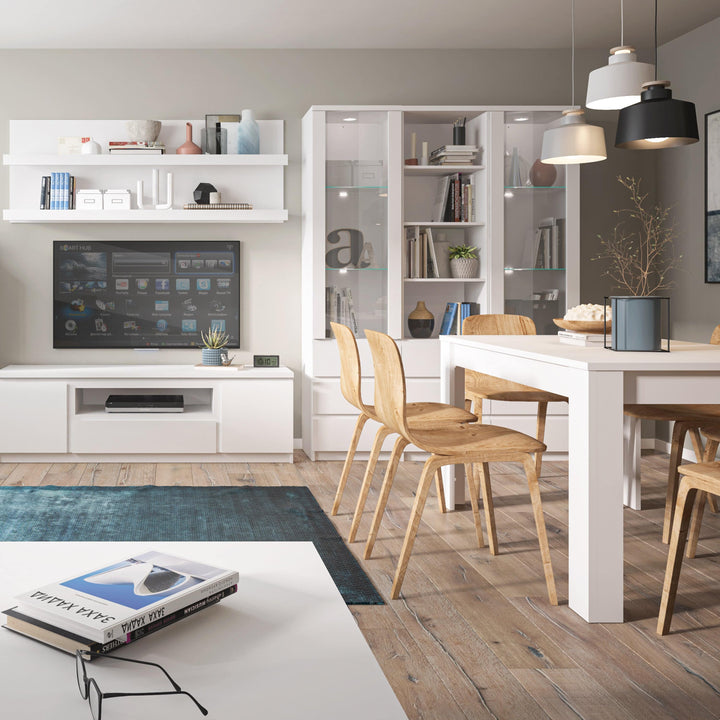 Fribo Tall narrow 3 drawer bookcase in White - TidySpaces