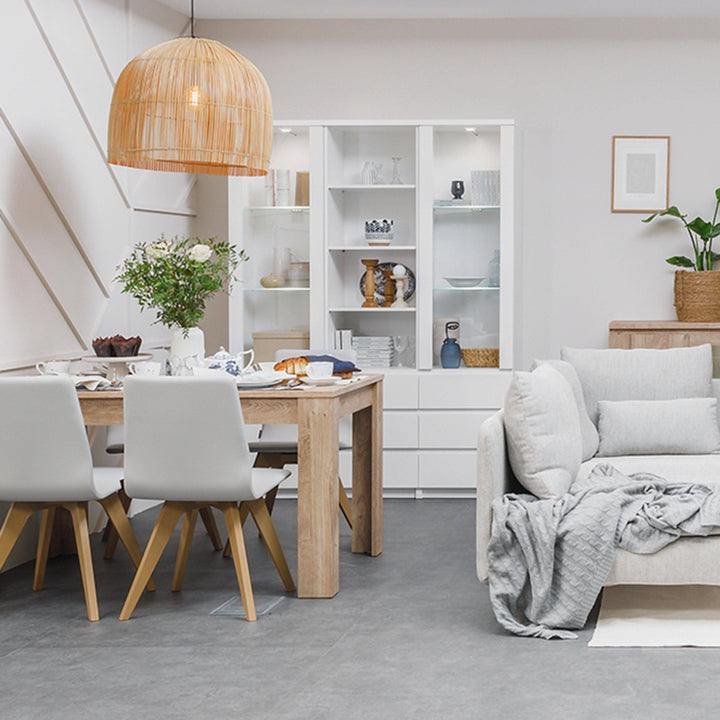 Fribo Tall narrow 3 drawer bookcase in White - TidySpaces