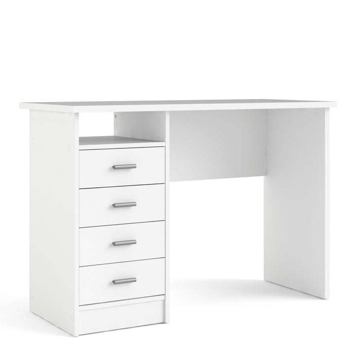 Function Plus 4 Drawer Desk in White - TidySpaces