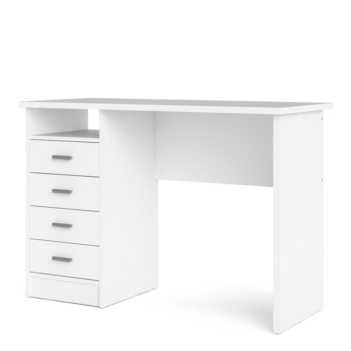 Function Plus 4 Drawer Desk in White - TidySpaces