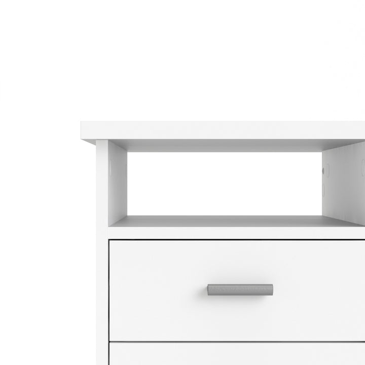 Function Plus 4 Drawer Desk in White - TidySpaces