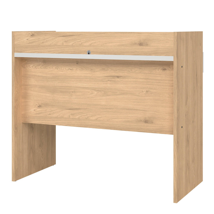 Function Plus Desk 2 Drawers In Jackson Hickory and White - TidySpaces