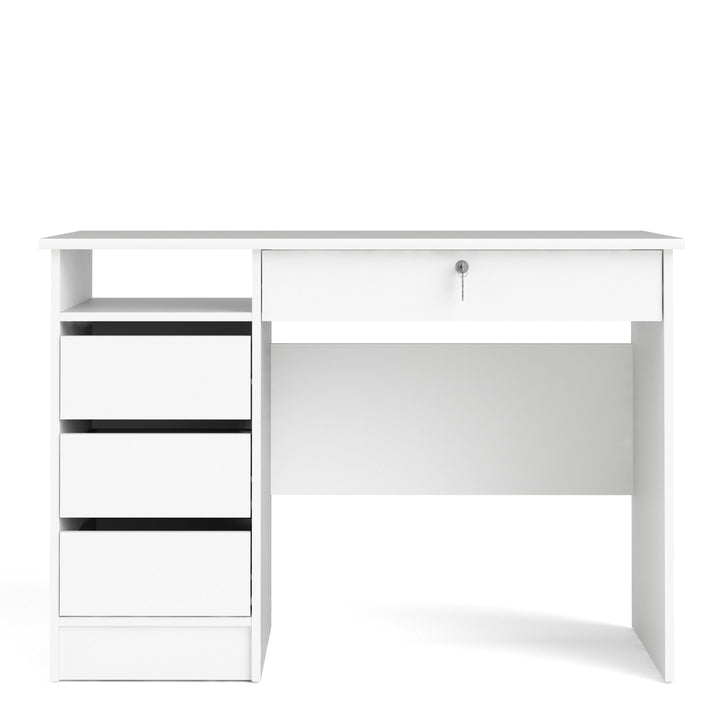 Function Plus Desk (3+1) handle free Drawer in White - TidySpaces