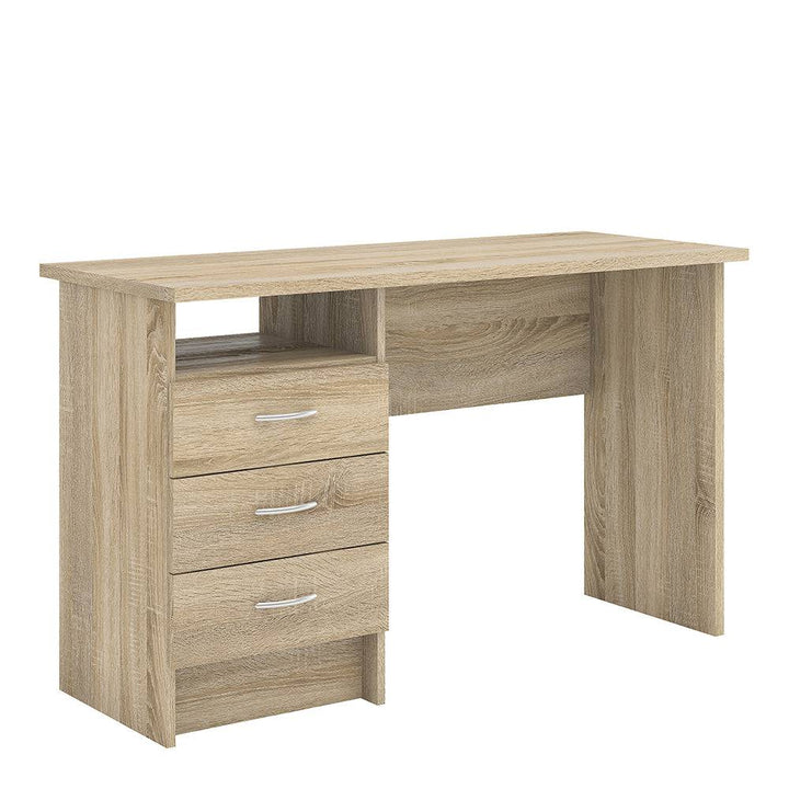 Function Plus Desk 3 Drawers in Oak - TidySpaces