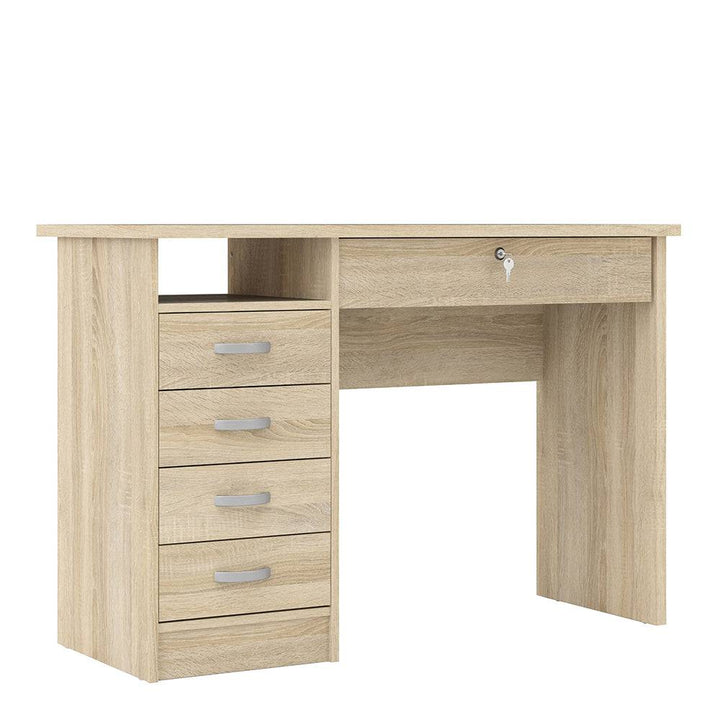 Function Plus Desk 5 Drawers in Oak - TidySpaces