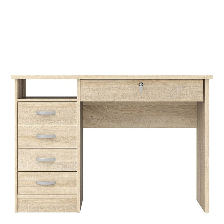 Function Plus Desk 5 Drawers in Oak - TidySpaces