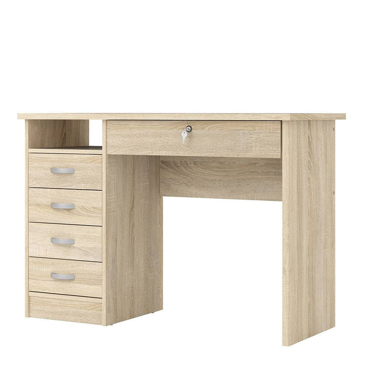 Function Plus Desk 5 Drawers in Oak - TidySpaces