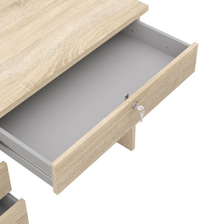 Function Plus Desk 5 Drawers in Oak - TidySpaces