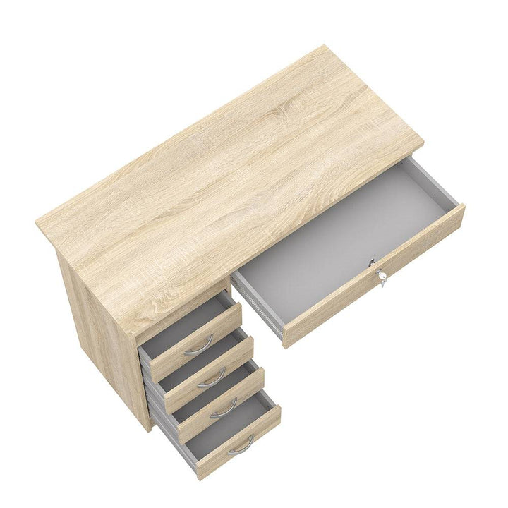Function Plus Desk 5 Drawers in Oak - TidySpaces