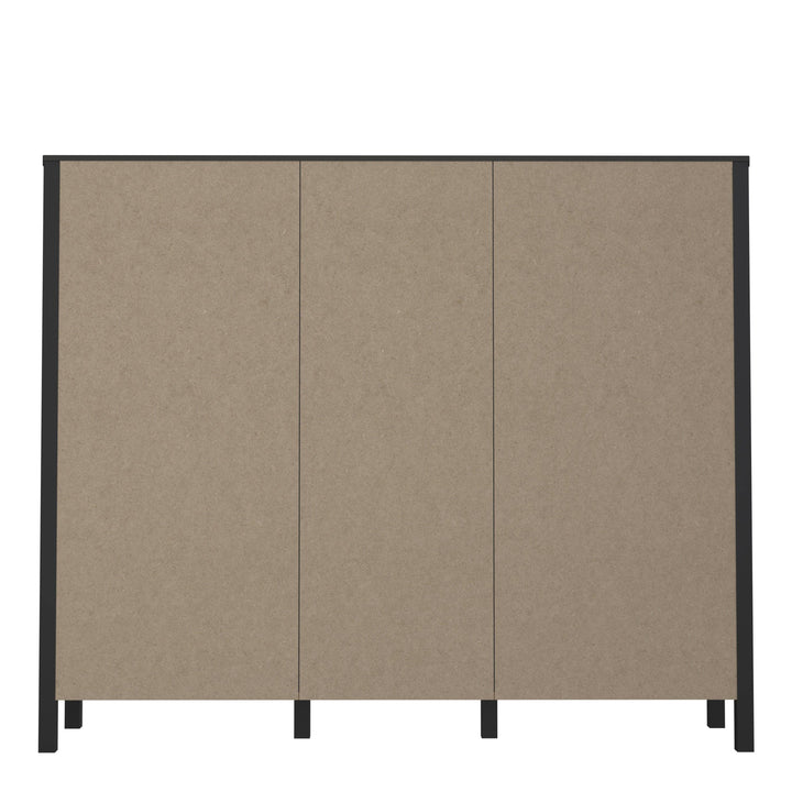 High Rock Shelf Unit in Matt Black/Riviera Oak - TidySpaces