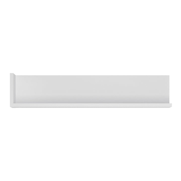 Lyon 120cm wall shelf in White and High Gloss - TidySpaces