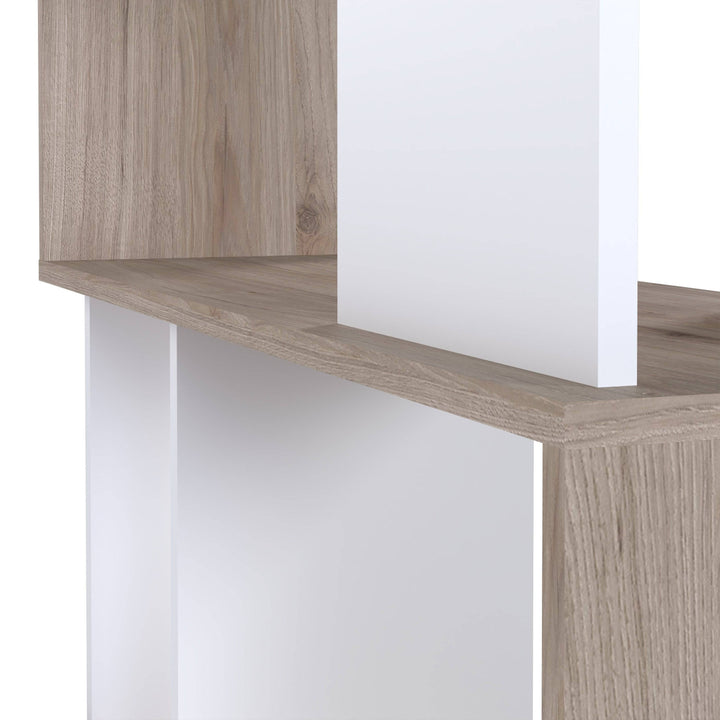 Maze Open Bookcase 4 Shelves in Jackson Hickory Oak and White - TidySpaces