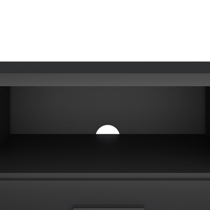 Media TV-unit with 2 doors + 1 drawer 147 cm Black - TidySpaces