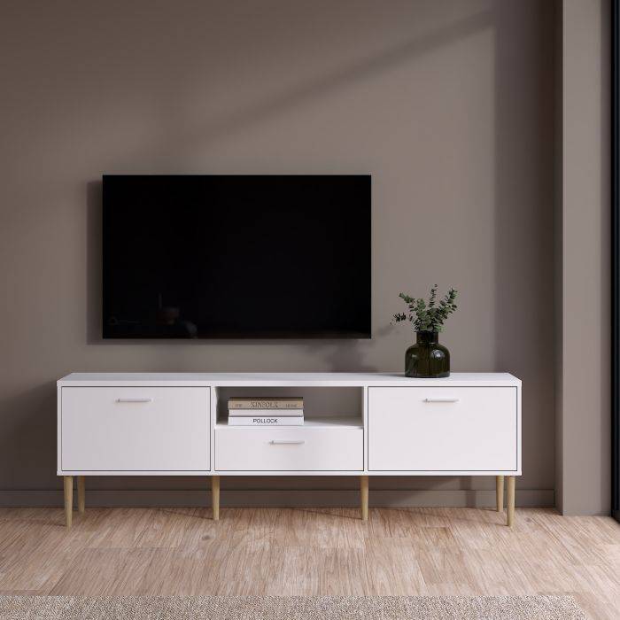 Media TV-Unit with 2 Doors + 1 Drawer - TidySpaces