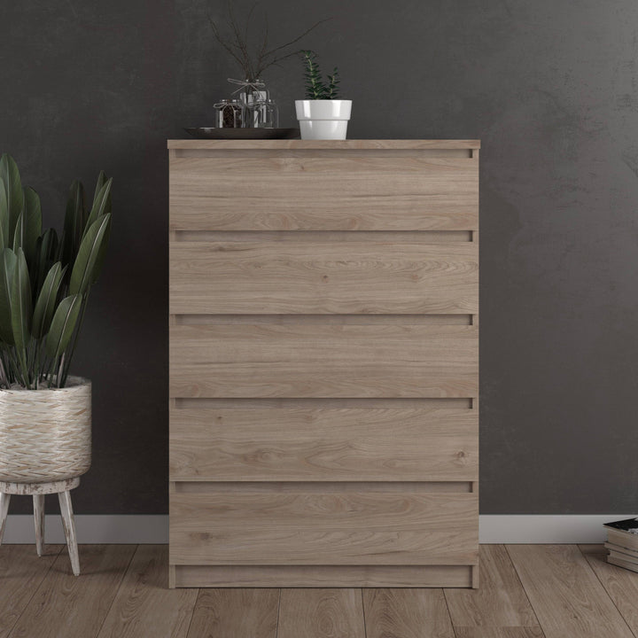 Naia Chest of 5 Drawers in Jackson Hickory Oak - TidySpaces