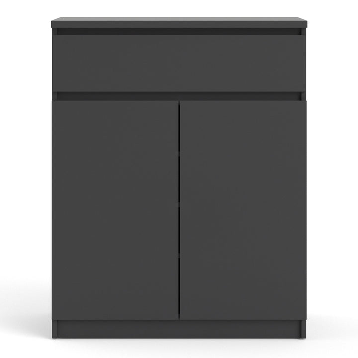 Naia Sideboard - 1 Drawer 2 Doors in Black Matt - TidySpaces