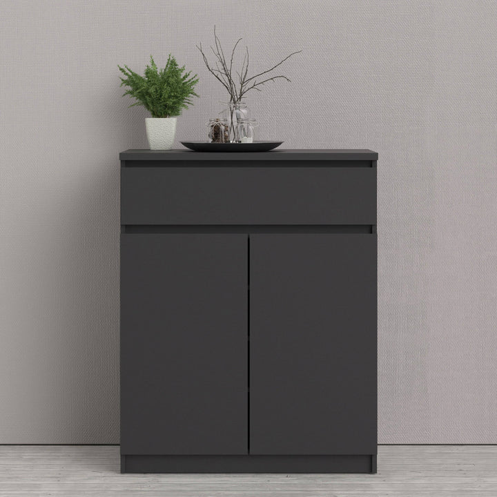 Naia Sideboard - 1 Drawer 2 Doors in Black Matt - TidySpaces