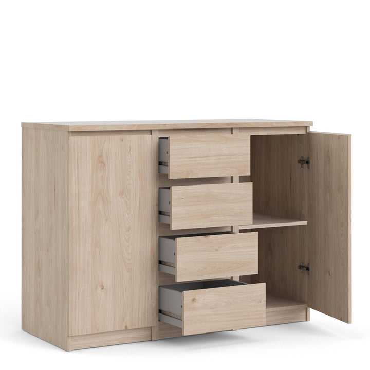 Naia Sideboard 4 Drawers 2 Doors in Jackson Hickory Oak - TidySpaces
