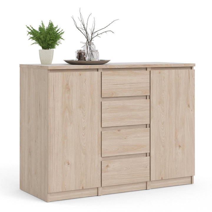 Naia Sideboard 4 Drawers 2 Doors in Jackson Hickory Oak - TidySpaces