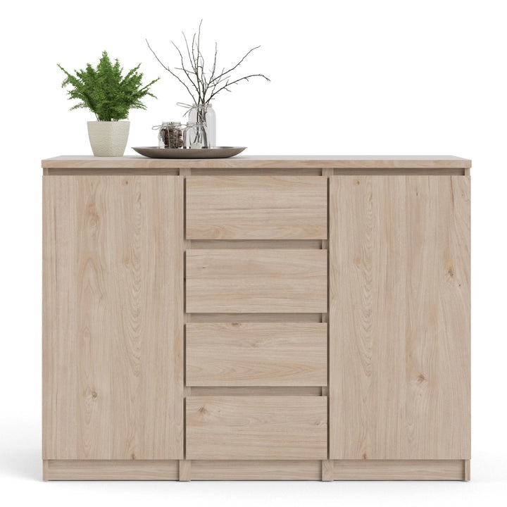 Naia Sideboard 4 Drawers 2 Doors in Jackson Hickory Oak - TidySpaces