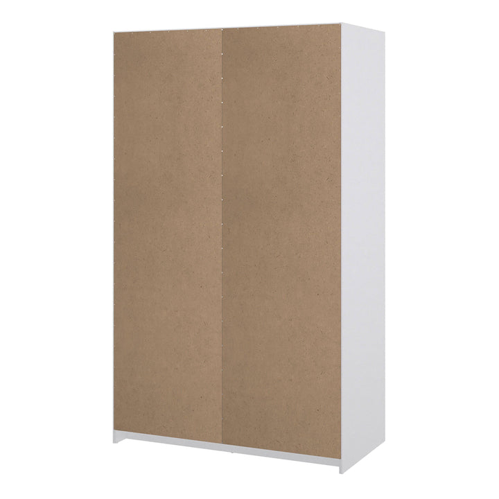 Naia Wardrobe with 1 Sliding door + 1 door + 3 drawers in White High Gloss - TidySpaces