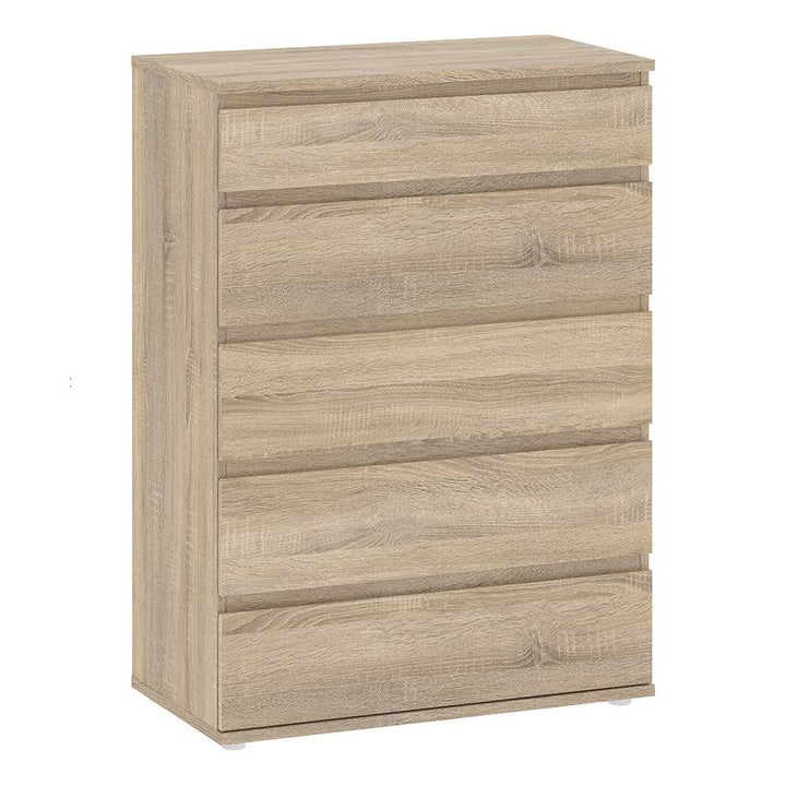 Nova Chest of 5 Drawers in Oak - TidySpaces
