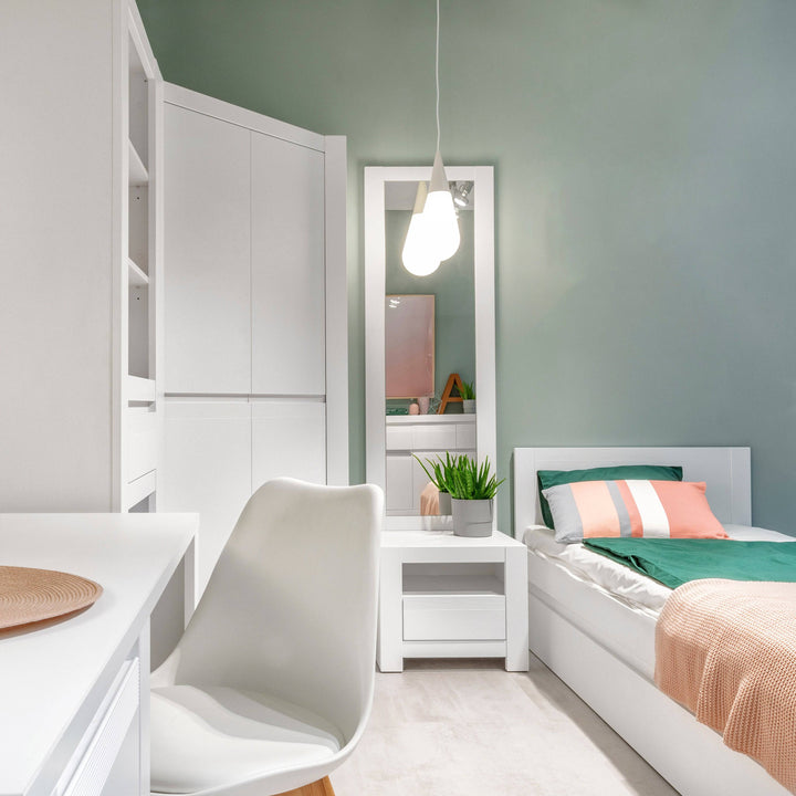 Novi 1 Drawer Bedside Table in Alpine White - TidySpaces