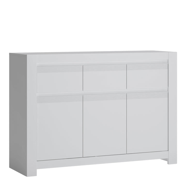 Novi 3 Door 3 Drawer Cabinet in Alpine White - TidySpaces