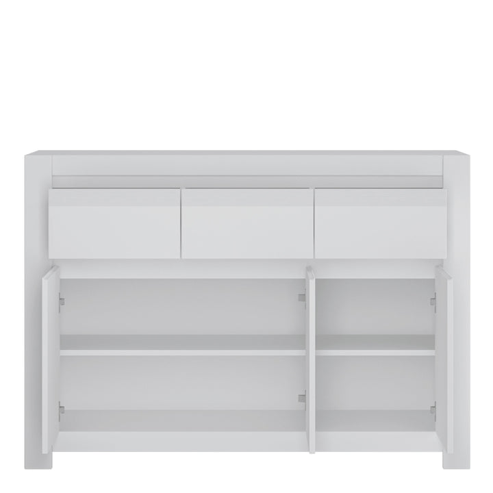 Novi 3 Door 3 Drawer Cabinet in Alpine White - TidySpaces