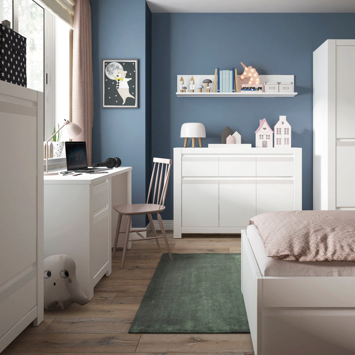 Novi 3 Door 3 Drawer Cabinet in Alpine White - TidySpaces