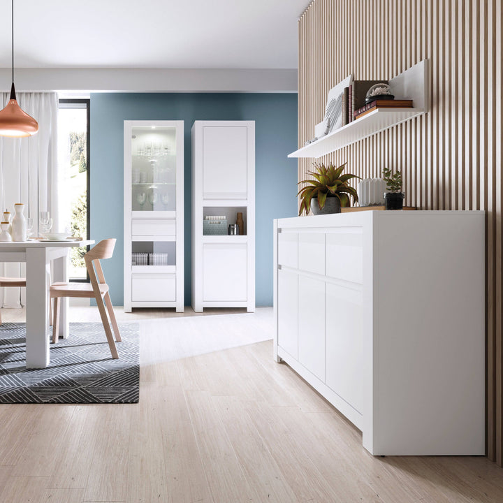 Novi 3 Door 3 Drawer Cabinet in Alpine White - TidySpaces