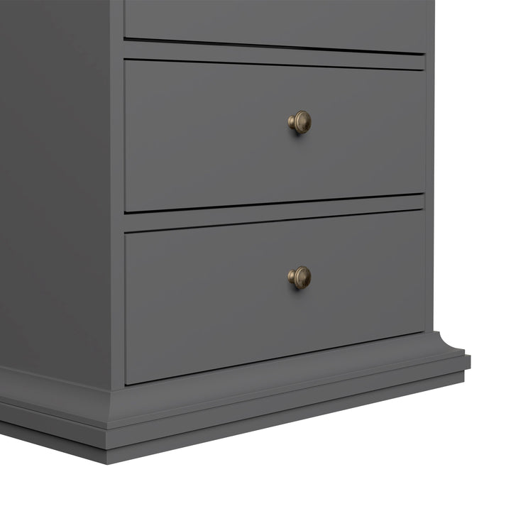 Paris Chest 5 drawers in Matt Grey - TidySpaces