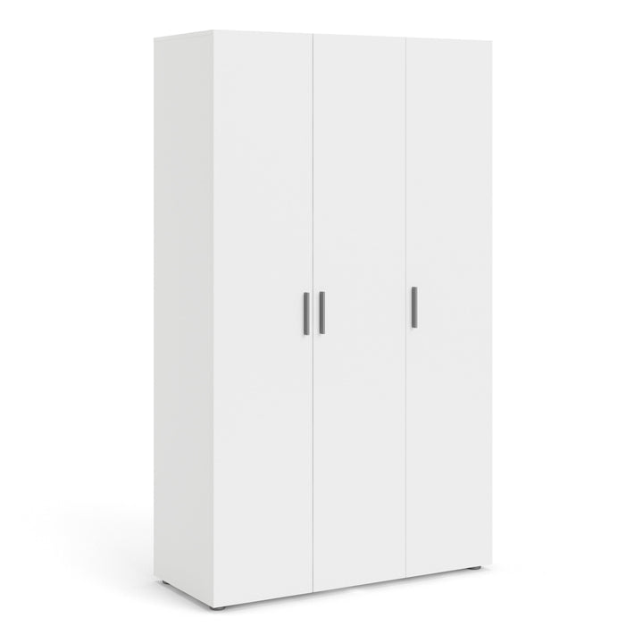 Pepe Wardrobe with 3 doors in White - TidySpaces