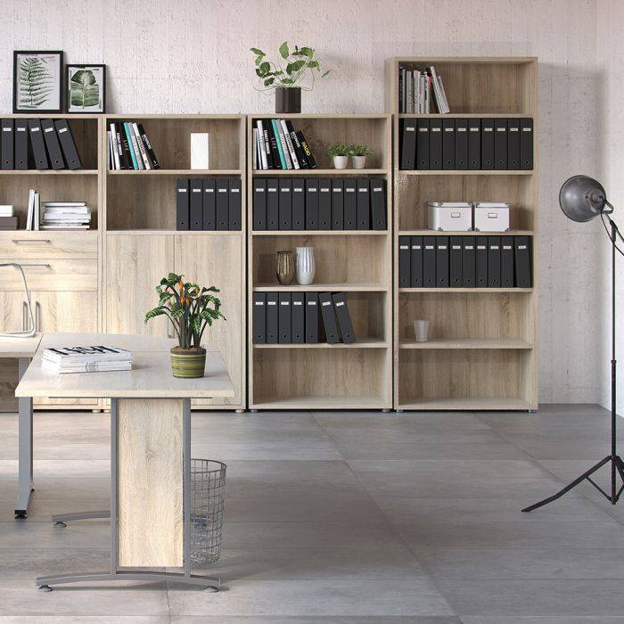 Prima Bookcase 4 Shelves in Oak - TidySpaces