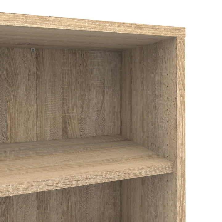 Prima Bookcase 4 Shelves with 2 Doors in Oak - TidySpaces