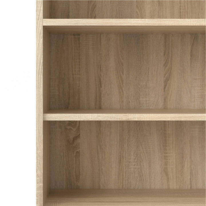 Prima Bookcase 4 Shelves with 2 Doors in Oak - TidySpaces
