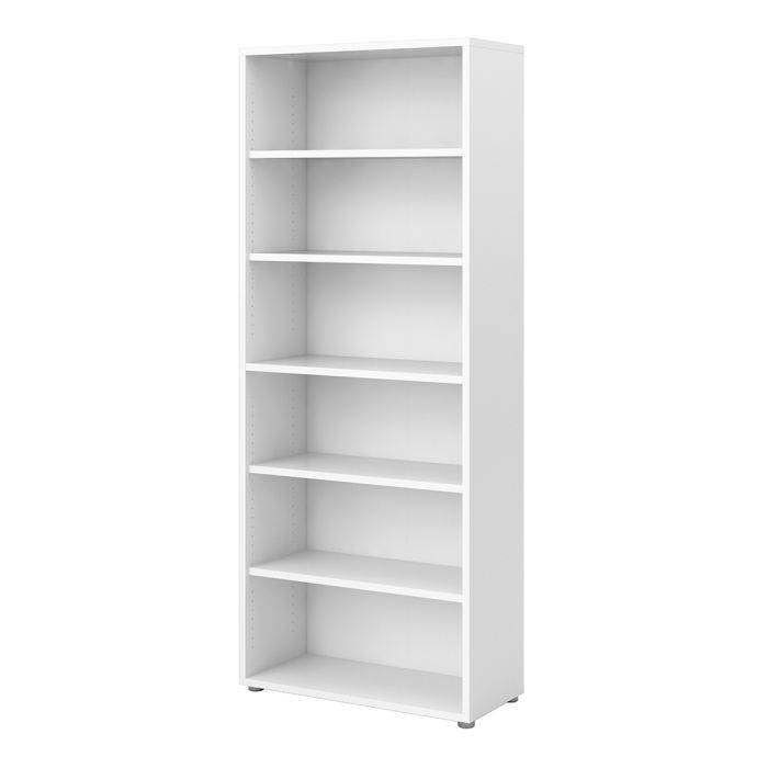 Prima Bookcase 5 Shelves in White - TidySpaces