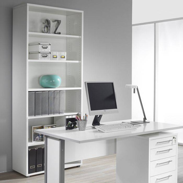 Prima Bookcase 5 Shelves in White - TidySpaces