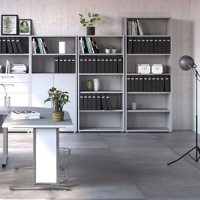 Prima Bookcase 5 Shelves in White - TidySpaces