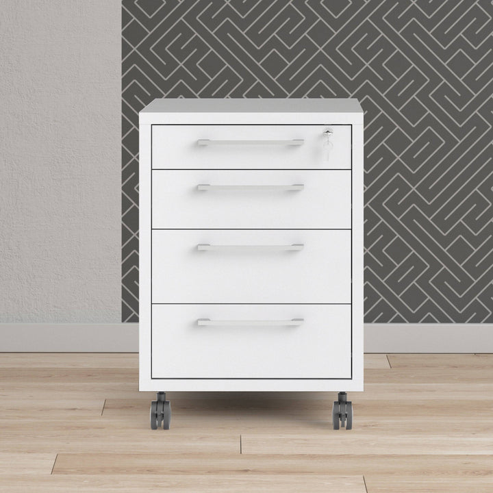 Prima Mobile cabinet in White - TidySpaces